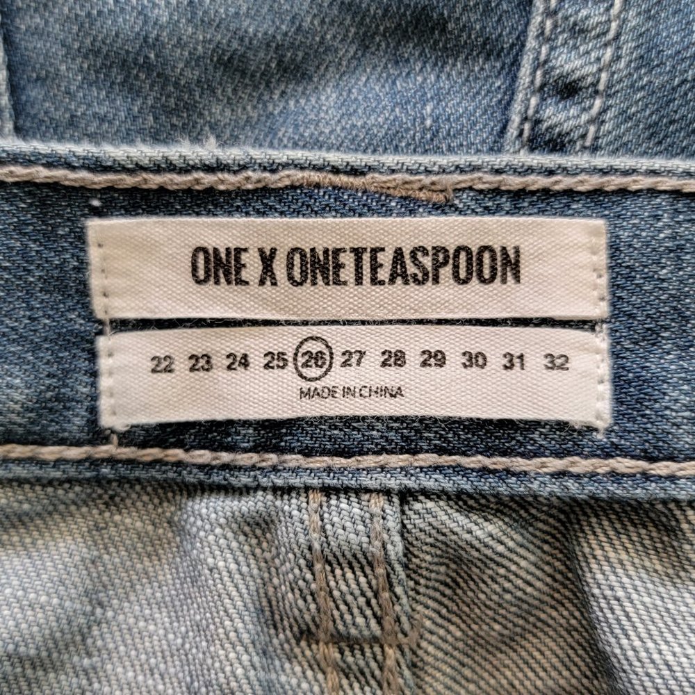 One X One Teaspoon Chargers Denim Jean Shorts - Picture 14 of 14